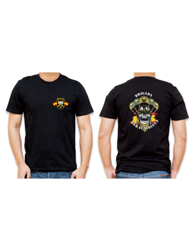 CAMISETA NEGRA BRIPAC 100% ALGODON