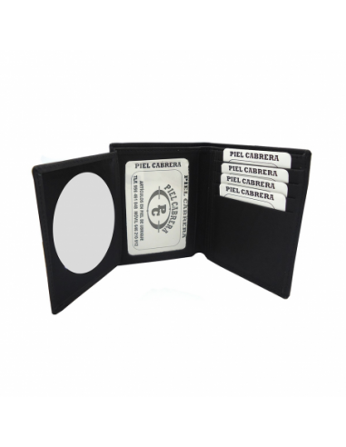 CARTERA PORTA PLACA PIEL MOD.803 OVALADA