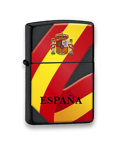 MECHERO NEGRO ESPAÑA 3D