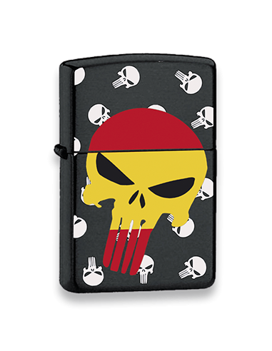 MECHERO CALAVERA ESPAÑA NEGRO 3D
