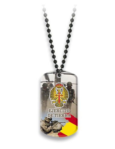 PLACA CON CADENA DE BOLAS EJERCITO DE...