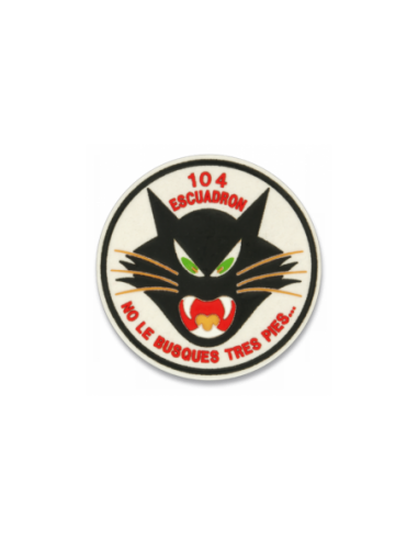 PARCHE BORDADO GATO ESCUADRON 104...