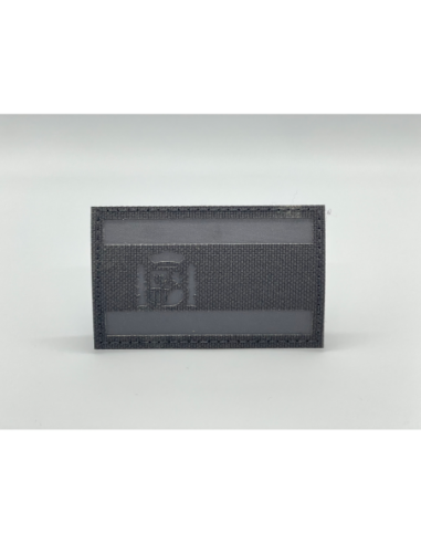 PARCHE BANDERA ESPAÑA NEGRO REFLECTANTE