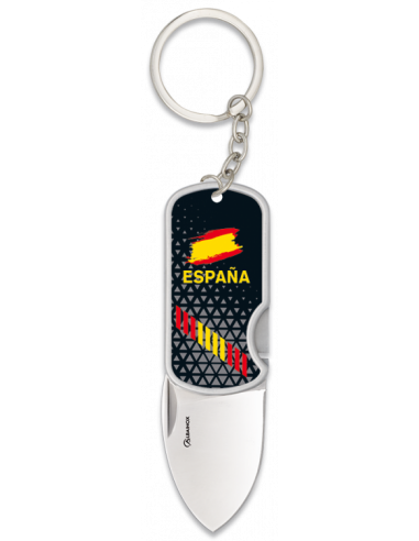 NAVAJA 3D ESPAÑA CON CLIP Y LLAVERO