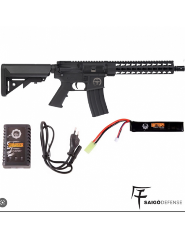 FUSIL M4 AEG KENJI ZERO NEGRO COMBO