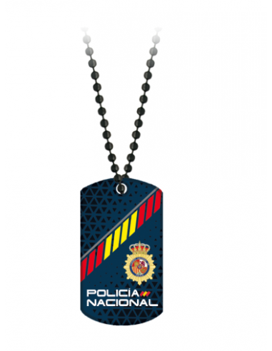 CHAPA CON CADENA POLICIA NACIONAL 3D