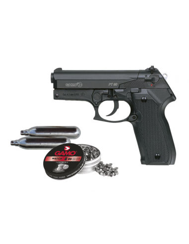 PISTOLA BALINES GAMO PT-80 NEGRA