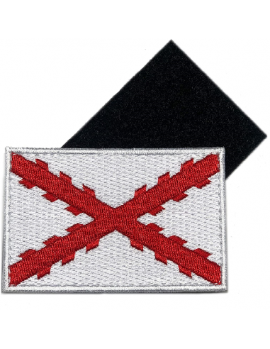 PARCHE BORDADO BANDERA BORGOÑA BLANCO