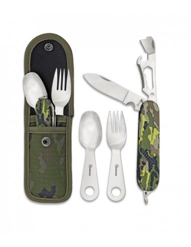 SET CUBIERTOS CAMPING PIXELADO BOSCOSO