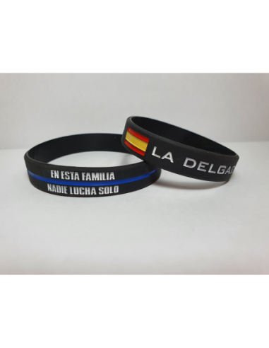 PULSERA SILICONA LA DELGADA LINEA AZUL P