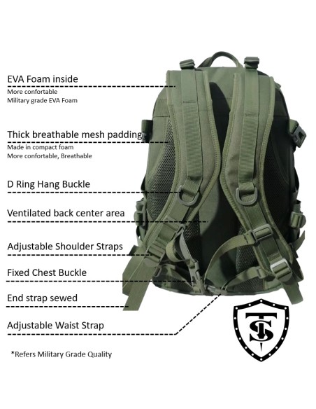 MOCHILA TACTICA RUSH ASSAULT 30 LITROS COYOTE