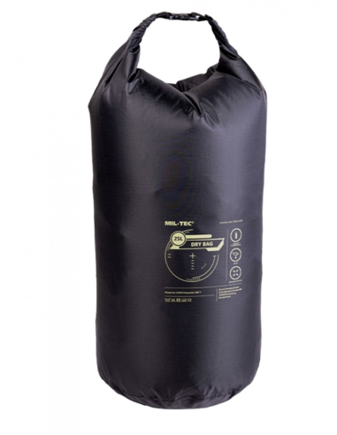 BOLSA ESTANCA MILTEC DRY BAG 25L NEGRA