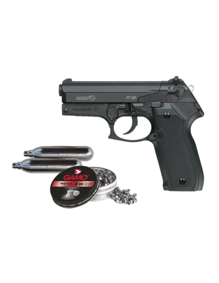 PISTOLA BALINES GAMO PT-80 NEGRA