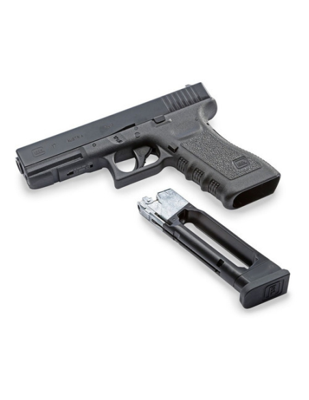 PISTOLA BALINES 4.5 CO2 GLOCK 17 NEGRA BLOWBACK