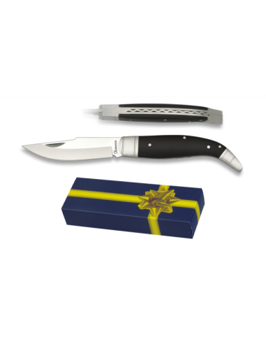 NAVAJA ALBAINOX ACERO / POM NEGRA. 7CM