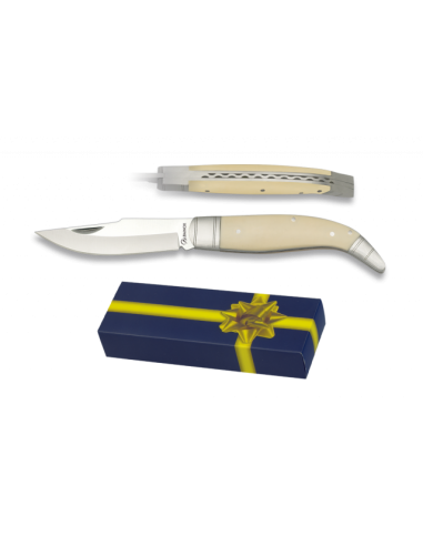 NAVAJA ALBAINOX ACERO/POM. HUESO. 7 CM