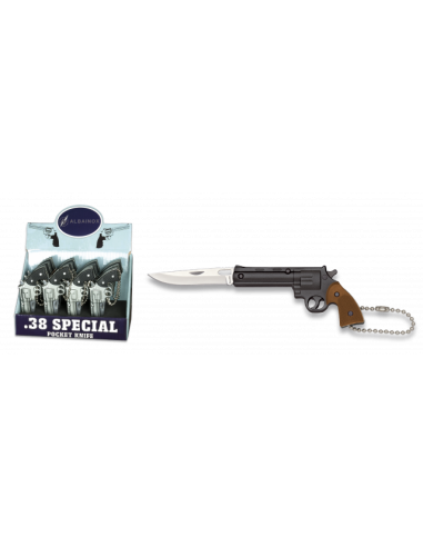 LLAVERO ALBAINOX REVOLVER NEGRO/ MARRON