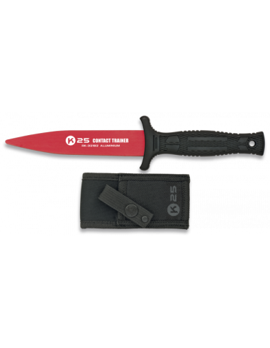 CUCHILLO K25 ENTRENAMIENTO ROJO. 12.5 CM