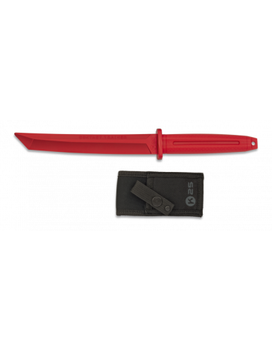CUCHILLO K25 ENTRENAMIENTO ROJO. H: 18.4
