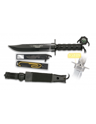 CUCHILLO COMBAT KING I.LUMINOX NEGRO.