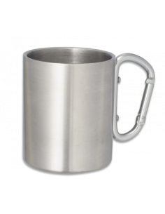 VASO METALICO CON MOSQUETON