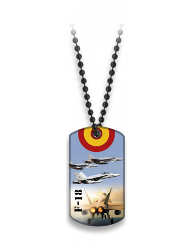 PLACA CON CADENA DE BOLAS  F-18