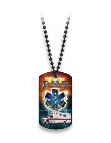 PLACA CON CADENA DE BOLAS E.M.S