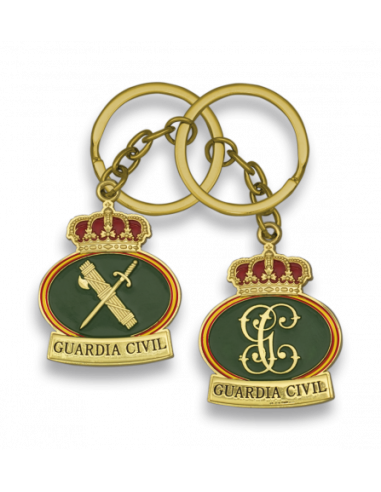 LLAVERO ORO GUARDIA CIVIL A DOS CARAS