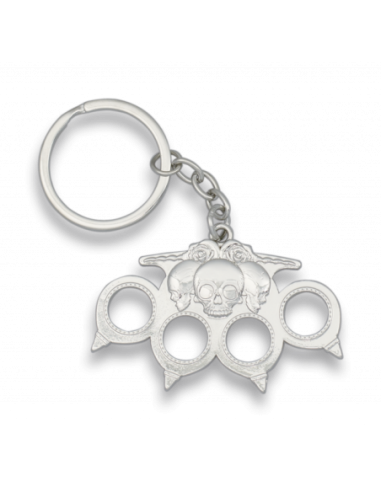 LLAVERO CALAVERA PLATA