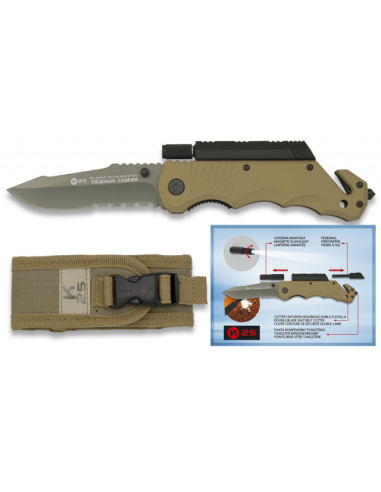 NAVAJA K25. PEDERNAL Y LINTERNA. H:9CM