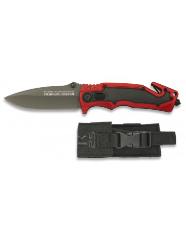 NAVAJA K25 COLOR ROJA-NEGRA. H: 8.8