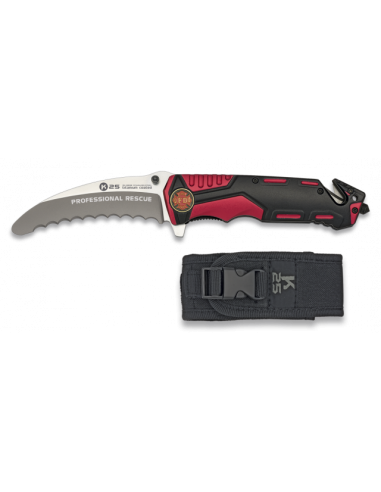 NAVAJA ROJA / NEGRA K25 SEGURIDAD. H:9.5