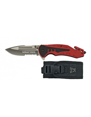 NAVAJA K25 ROJA. G10. HOJA: 8.7. CLIP