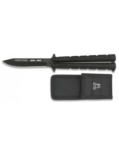 ABANICO K25 NEGRO. HOJA TITANIUM C. H:10