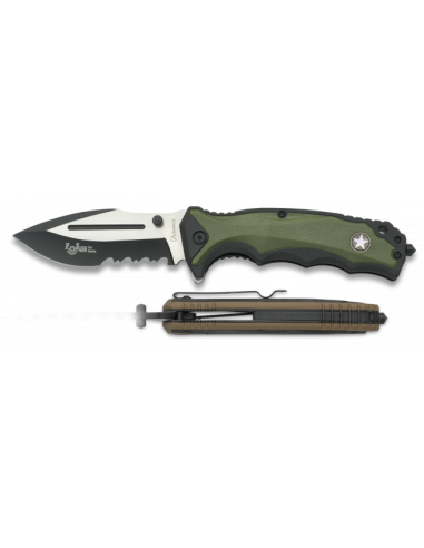 NAVAJA ALBAINOX VERDE. FOS. H: 9.5 CM