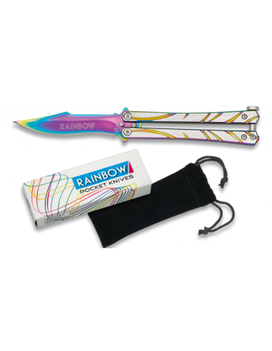 NAVAJA ABANICO RAINBOW. HOJA: 8 CM