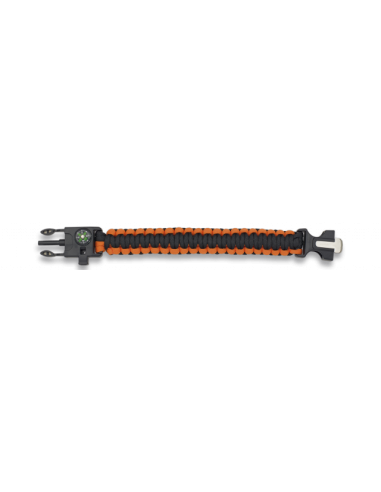 PARACORD SUPERVIVENCIA NARANJA/ NEGRO
