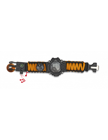 RELOJ DIG.PARACORD BARBARIC + ACCES,