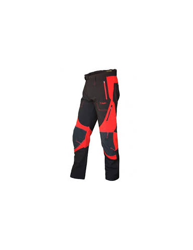 PANTALON SOFT SHELL ROJO/NEGRO