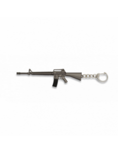 LLAVERO FUSIL M16 PLATA/NEGRO
