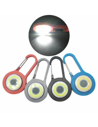 MOSQUETON LINTERNA LED CIRCULAR NEGRO