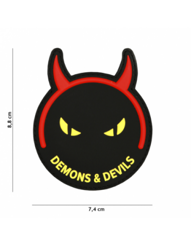 PARCHE PVC 3D DEMONS & DEVILS NEGRO/ROJO