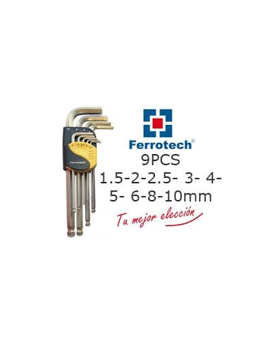 JUEGO LLAVES ALLEN-9 LLAVES FERROTECH