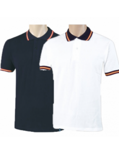 POLO BANDERA ESPAÑA BLANCO