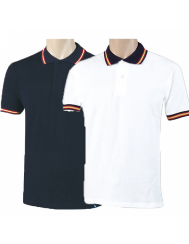 POLO BANDERA ESPAÑA BLANCO