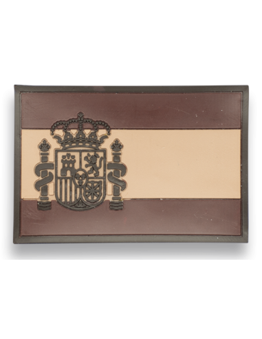 PARCHE GOMA ESPAÑA MARRON 7.5X5CM