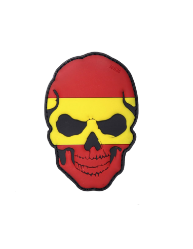 PARCHE CALAVERA ESPAÑA PVC 3D 6.6X9CM
