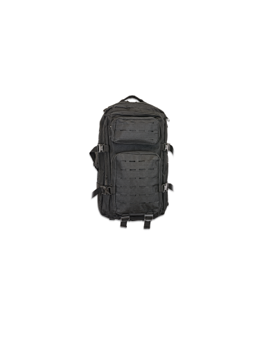 MOCHILA MILITAR NEGRA 30L CORTE LASER