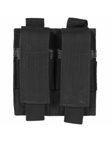 FUNDA CARGADOR PISTOLA DOBLE MOLLE NEGRO