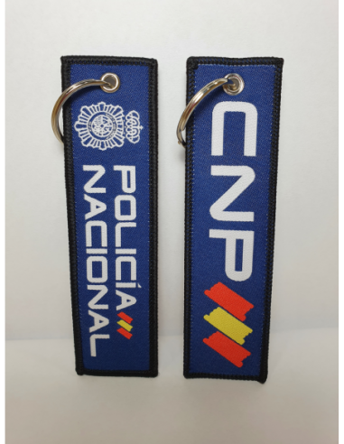 LLAVERO TELA GRABADO POLICIA NACIONAL